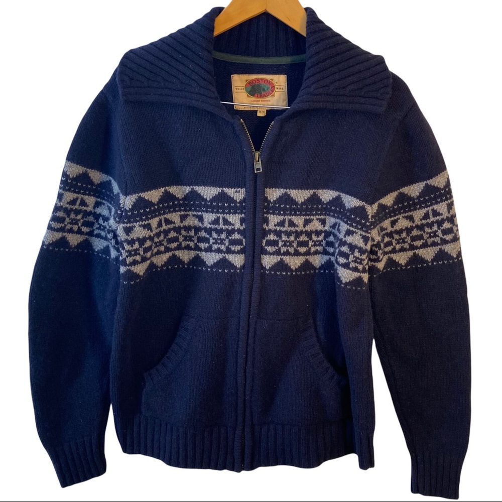 Boston Traders Zip Up Sweater Sz M EUC